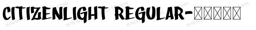CitizenLight Regular字体转换